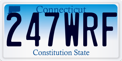 CT license plate 247WRF