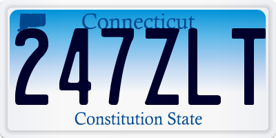 CT license plate 247ZLT