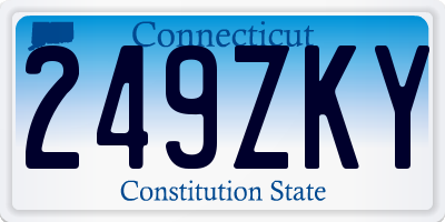 CT license plate 249ZKY