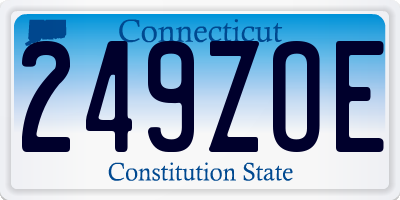 CT license plate 249ZOE