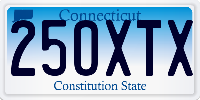 CT license plate 250XTX