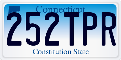 CT license plate 252TPR