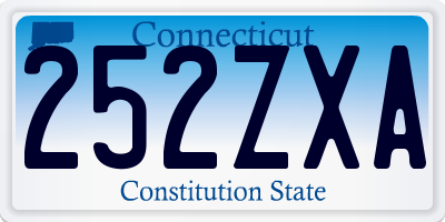 CT license plate 252ZXA