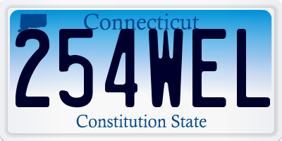 CT license plate 254WEL