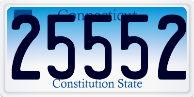 CT license plate 25552