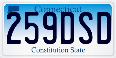 CT license plate 259DSD