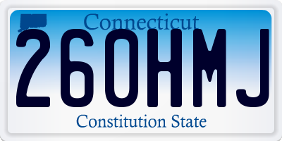 CT license plate 260HMJ