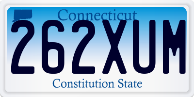 CT license plate 262XUM