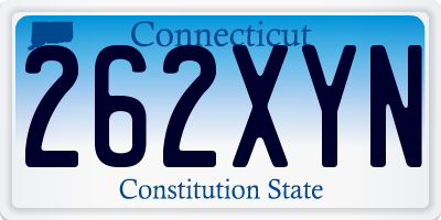 CT license plate 262XYN