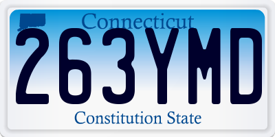 CT license plate 263YMD