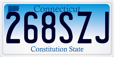 CT license plate 268SZJ