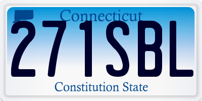 CT license plate 271SBL