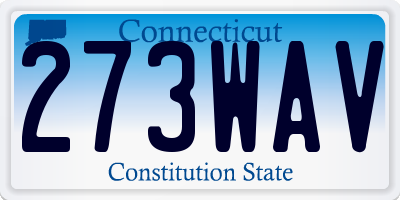 CT license plate 273WAV