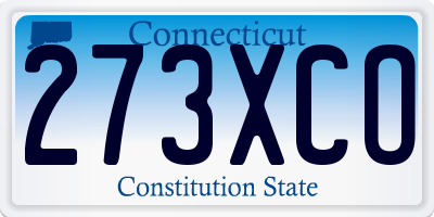 CT license plate 273XCO