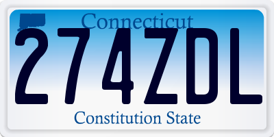 CT license plate 274ZDL