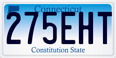 CT license plate 275EHT