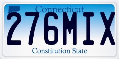 CT license plate 276MIX