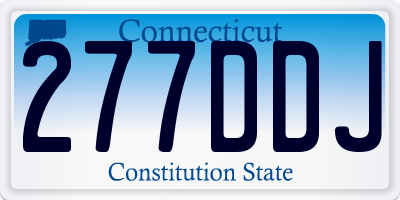 CT license plate 277DDJ