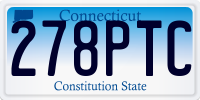 CT license plate 278PTC