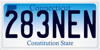 CT license plate 283NEN