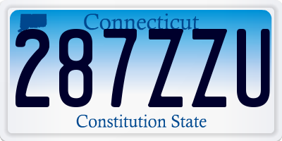 CT license plate 287ZZU