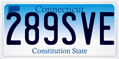 CT license plate 289SVE