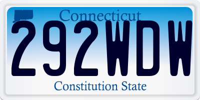 CT license plate 292WDW