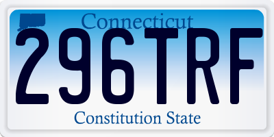 CT license plate 296TRF