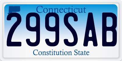 CT license plate 299SAB