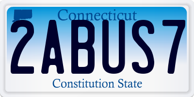 CT license plate 2ABUS7