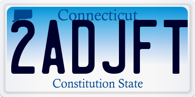 CT license plate 2ADJFT