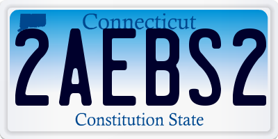 CT license plate 2AEBS2