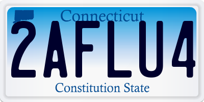 CT license plate 2AFLU4