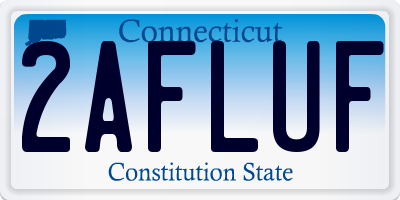 CT license plate 2AFLUF