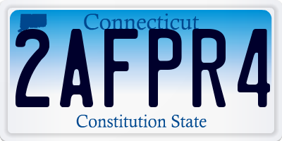 CT license plate 2AFPR4