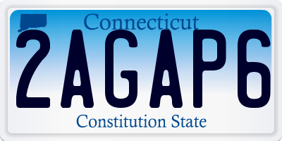 CT license plate 2AGAP6