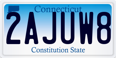 CT license plate 2AJUW8