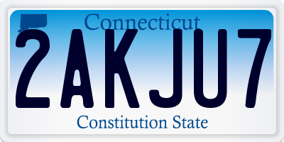 CT license plate 2AKJU7