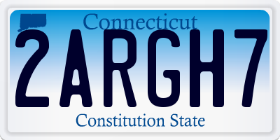 CT license plate 2ARGH7