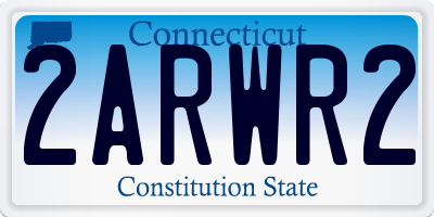 CT license plate 2ARWR2