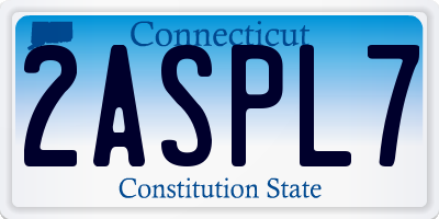 CT license plate 2ASPL7