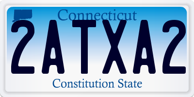 CT license plate 2ATXA2