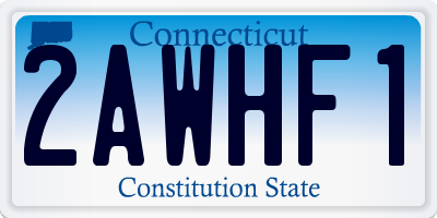 CT license plate 2AWHF1