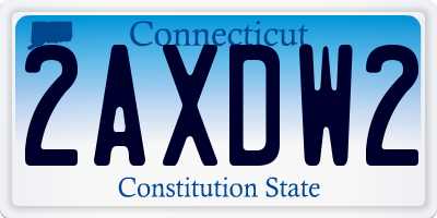 CT license plate 2AXDW2