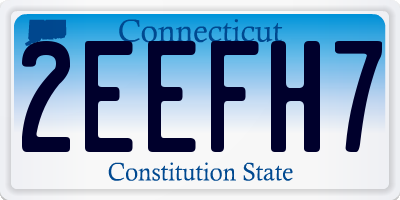 CT license plate 2EEFH7