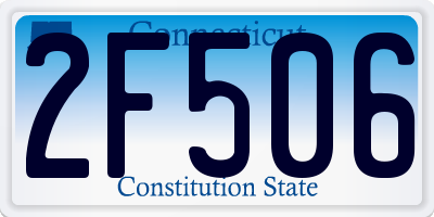 CT license plate 2F506