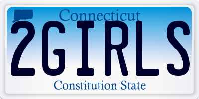 CT license plate 2GIRLS