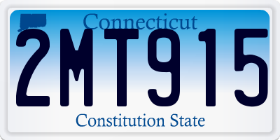 CT license plate 2MT915