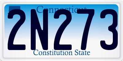 CT license plate 2N273