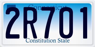 CT license plate 2R701